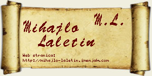 Mihajlo Laletin vizit kartica
